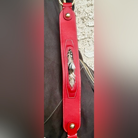 Caerulea Italian Suede Brown Bag - Picture 6 of 16